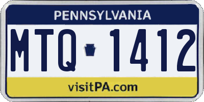 PA license plate MTQ1412