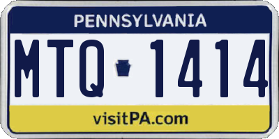 PA license plate MTQ1414