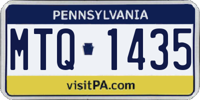 PA license plate MTQ1435