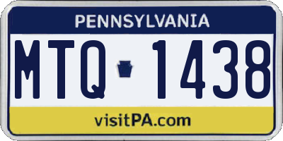 PA license plate MTQ1438