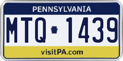 PA license plate MTQ1439