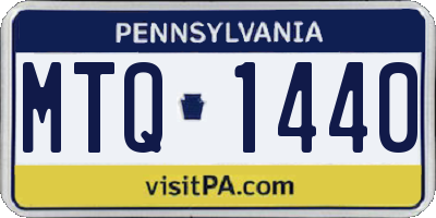 PA license plate MTQ1440