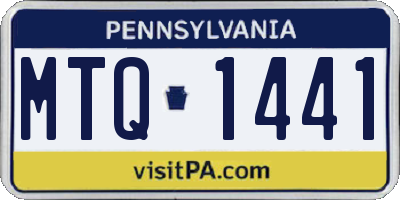 PA license plate MTQ1441