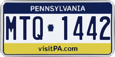 PA license plate MTQ1442