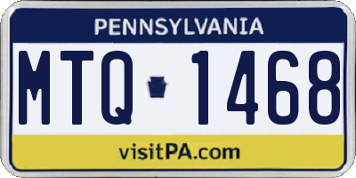 PA license plate MTQ1468