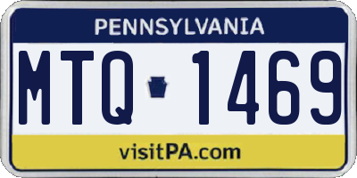 PA license plate MTQ1469