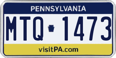 PA license plate MTQ1473