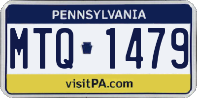 PA license plate MTQ1479