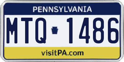 PA license plate MTQ1486