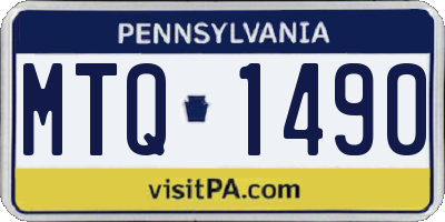 PA license plate MTQ1490