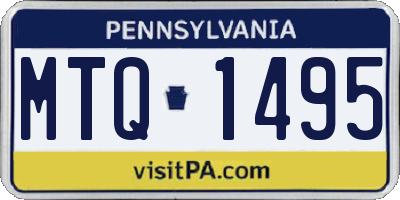 PA license plate MTQ1495