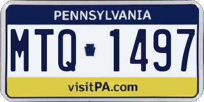 PA license plate MTQ1497