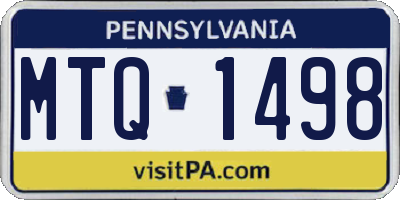 PA license plate MTQ1498