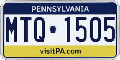PA license plate MTQ1505