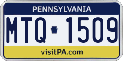 PA license plate MTQ1509