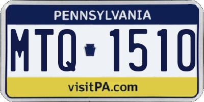 PA license plate MTQ1510