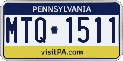 PA license plate MTQ1511