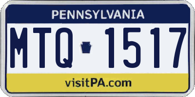 PA license plate MTQ1517