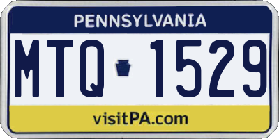 PA license plate MTQ1529