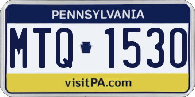 PA license plate MTQ1530