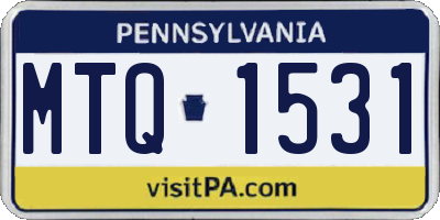PA license plate MTQ1531