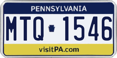 PA license plate MTQ1546