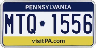 PA license plate MTQ1556