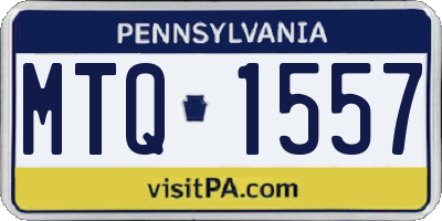 PA license plate MTQ1557
