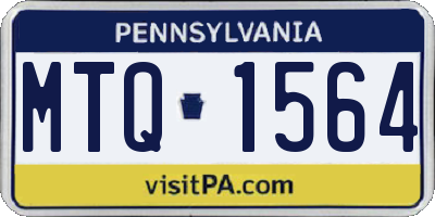 PA license plate MTQ1564