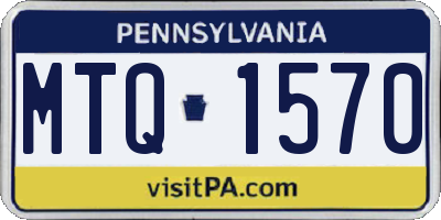 PA license plate MTQ1570