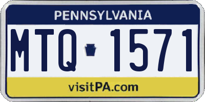 PA license plate MTQ1571