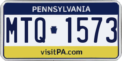 PA license plate MTQ1573