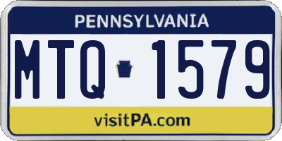PA license plate MTQ1579