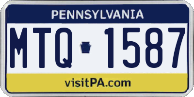 PA license plate MTQ1587