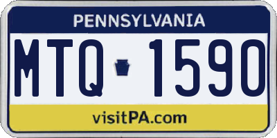 PA license plate MTQ1590