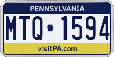 PA license plate MTQ1594