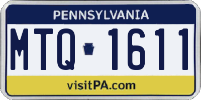 PA license plate MTQ1611