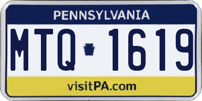 PA license plate MTQ1619