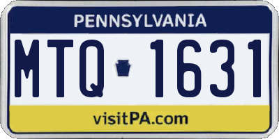 PA license plate MTQ1631