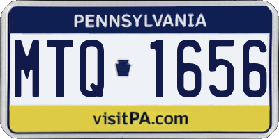 PA license plate MTQ1656
