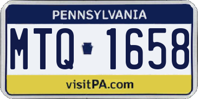 PA license plate MTQ1658