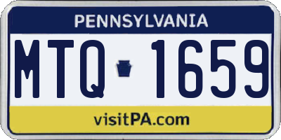 PA license plate MTQ1659