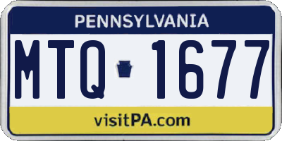 PA license plate MTQ1677