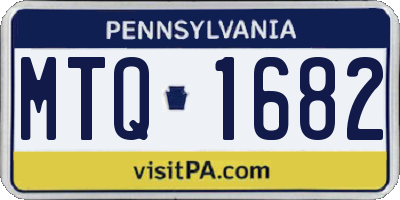 PA license plate MTQ1682