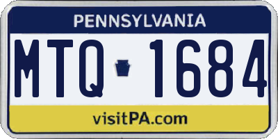 PA license plate MTQ1684