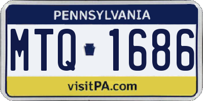 PA license plate MTQ1686