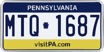 PA license plate MTQ1687
