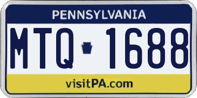 PA license plate MTQ1688