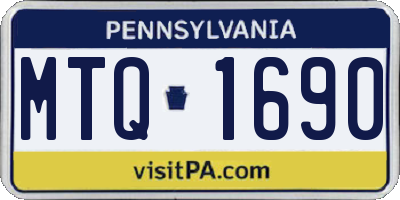 PA license plate MTQ1690