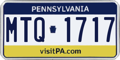 PA license plate MTQ1717